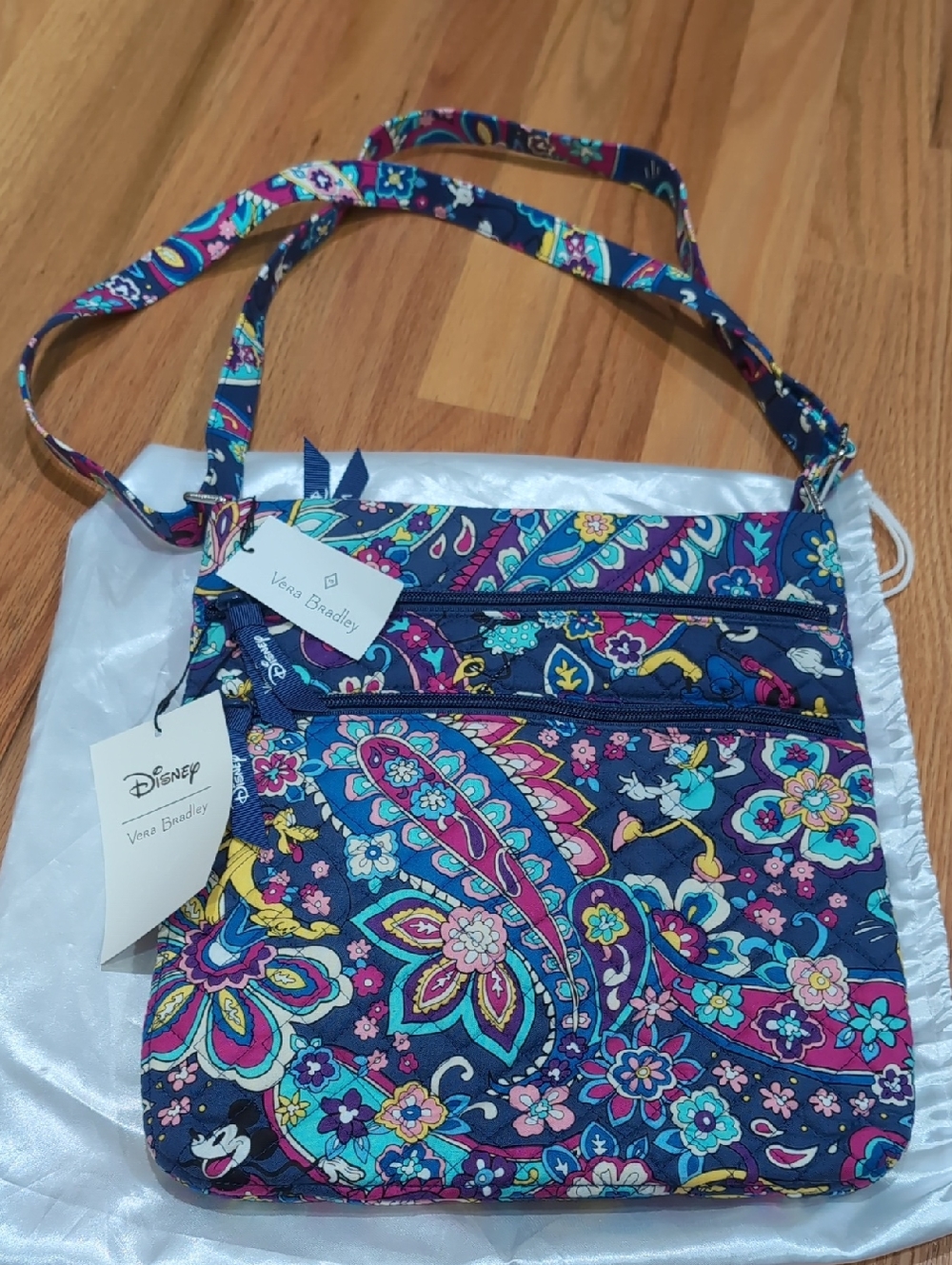 Vera Bradley Disney Navy Floral Crossbody Bag